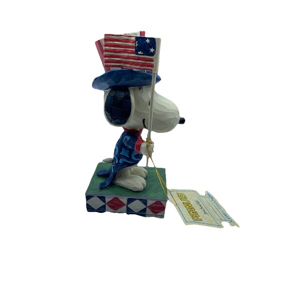 Jim Shore Peanuts  Snoopy Patriot #4043617 Figurine 6" American Flag - Picture 5 of 8